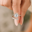 Load image into Gallery viewer, silver To My Daughter Sunshine Fidget Ring held by model
