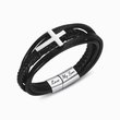 Load image into Gallery viewer, To My Son, I Pray You Will Always Be Safe Leather Cross Bracelet on a white background
