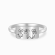 Load image into Gallery viewer, Friendship Personalized Birth Month Flower Ring  with 3 flower design
