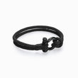 Load image into Gallery viewer, black Nautical Bracelet on a white background
