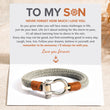 Load image into Gallery viewer, To My Son, I Will Always Be With You Omega Gray Nautical Bracelet
