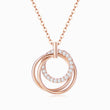 Load image into Gallery viewer, 3 generation necklace with rose gold plating in a white background pendant (closer look)
