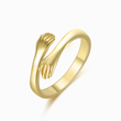 Load image into Gallery viewer, gold To My Granddaughter, My Love For You is Forever Hug Ring on a white background
