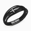 Load image into Gallery viewer, To My Son, I Pray You Will Always Be Safe Leather Cross Bracelet on a white background
