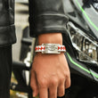 Load image into Gallery viewer, model wearing To My Grandson, I Will Always Be Your Number 1 Fan Baseball Bracelet
