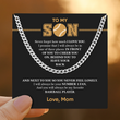 Load image into Gallery viewer, model holding Link Chain Necklace on a card message
