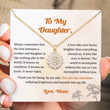 Load image into Gallery viewer, To My Daughter Sunflower Fidget Necklace hanging on a heartwarming note
