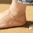Load image into Gallery viewer, To My Granddaughter Custom Name Ankle Gold  Bracelet worn by a model
