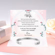 Load image into Gallery viewer, To My Wife, I Can&#39;t Say I Love You Enough Bracelet on top of SVANA design message card
