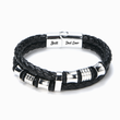 Load image into Gallery viewer, To The Best Dad Ever Leather Bracelet on a white background
