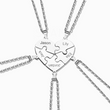 Load image into Gallery viewer,  5 pieces Family Gift Personalized Heart Puzzle Piece silver Necklace 
