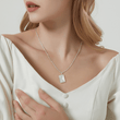 Load image into Gallery viewer, model wearing silver Personalized Love Letter Envelope Necklace
