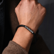 Load image into Gallery viewer, Male model wearing To My Son Love You Forever Thin Braided Bracelet
