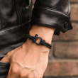 Load image into Gallery viewer, male model wearing black Nautical Bracelet
