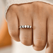 Load image into Gallery viewer, Anxiety Relief Adjustable Beads Ring on a model&#39;s ring finger
