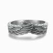 Load image into Gallery viewer, Mom, Be Free in Heaven Personalized Angel Wing Ring on a white background
