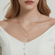 Load image into Gallery viewer, model wearing rose gold Personalized Love Letter Envelope Necklace
