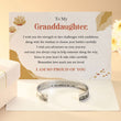 Load image into Gallery viewer, To My Granddaughter, I Am So Proud of You Bracelet on top of SVANA Design message card
