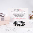 Load image into Gallery viewer, &quot;Love My Grandson&quot; Bracelet for Kids on top of a SVANA Design message card
