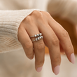 Load image into Gallery viewer, Female Model Wearing Anxiety Relief Adjustable Beads Ring in Her  ring finger
