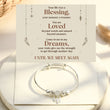 Load image into Gallery viewer, Dreamcatcher memorial bracelet on a printed message card

