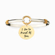 Load image into Gallery viewer, I am so proud of you two tone bracelet in a white background
