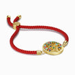Load image into Gallery viewer, Round Multicolored Tree of Life Red String Bracelet in a white background
