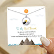 Load image into Gallery viewer, Wanderlust Mountain Necklace with SVANA Design card
