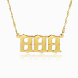 Load image into Gallery viewer, gold Angel Number 888 Necklace on a white bakcground
