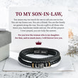 Load image into Gallery viewer, To My Son-In-Law, I Will Forever Love You Double Row Bracelet  on top of a SVANA Design message card
