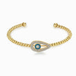 Load image into Gallery viewer, Almond Shaped Evil Eye Beaded Bangle Bracelet

