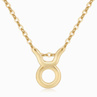 Load image into Gallery viewer, Aries Zodiac Sign Pendant Gold plated Necklace on a white background
