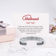 Load image into Gallery viewer, To My Husband, No One Misses You More Than Me Memorial Bracelet with a SVANA message card
