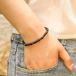 Load image into Gallery viewer, I am so proud of you in morse code bracelet for son worn by a model in his left wrist
