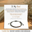 Load image into Gallery viewer, To My Dad, I Love You Morse Code Bracelet with a heartfelt message card
