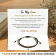Load image into Gallery viewer, To My Son, I Love You Morse Code Bracelet
