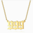 Load image into Gallery viewer, Angel Number 999 Necklace on a white background
