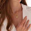 Load image into Gallery viewer, A model wearing Seal Compass Gold Necklace
