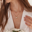 Load image into Gallery viewer, Crystal and Gold Tree of Life Pendant Necklace worn by a model
