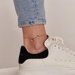 Load image into Gallery viewer, Butterfly Rose Gold Ankle Bracelet  being worn by a model in her right anklet
