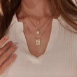 Load image into Gallery viewer, Dainty Moon Gold Necklace together with other protection necklaces
