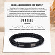 Load image into Gallery viewer, card design with the Never Surrender morse code and the bracelet
