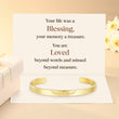 Load image into Gallery viewer, Personalized Angel Wing Memorial Bracelet together with a printed message card
