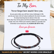 Load image into Gallery viewer, To My Son, Always With You Love You Forever Morse Bracelet With Customize Message Card for your Son
