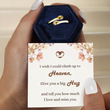 Load image into Gallery viewer, Personalized Hug Ring on a hexagon box with customize message card
