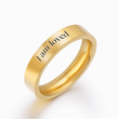 Load image into Gallery viewer, Personalized Mantra Gold Ring on a white background
