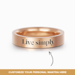 Load image into Gallery viewer, Personalized Mantra Rose Gold Ring 
