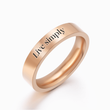 Load image into Gallery viewer, Personalized Mantra Rose Gold Ring on a white background
