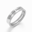 Load image into Gallery viewer, Personalized Mantra Silver Ring on a white background

