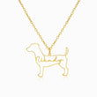 Load image into Gallery viewer, Products You Are The Best Hooman Personalized Dog Gold  Necklace on a white background
